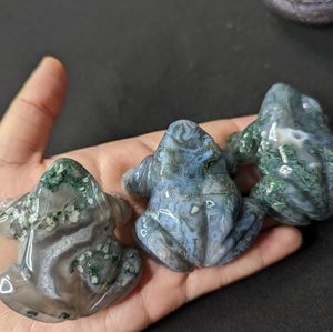 Moss Agate Frogs